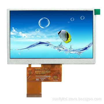 4.3-inch (480 x 272-pixel x RGB) TFT LCD Module with Resistive Touch Panel